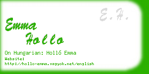 emma hollo business card